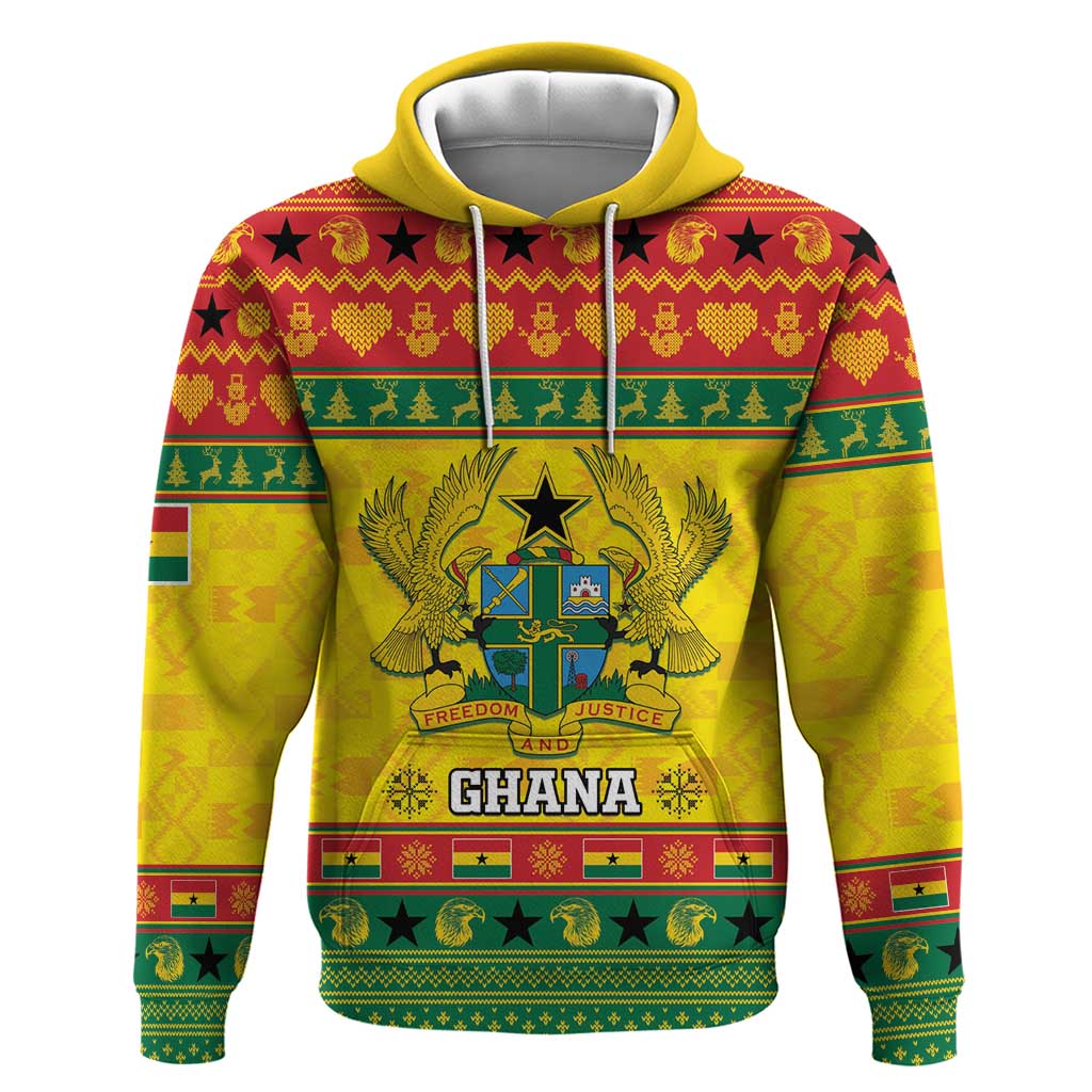 Ghana Christmas Hoodie Coat Of Arms Afishapa - Wonder Print Shop