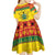 Ghana Christmas Kid Short Sleeve Dress Coat Of Arms Afishapa - Wonder Print Shop