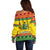 Ghana Christmas Off Shoulder Sweater Coat Of Arms Afishapa - Wonder Print Shop