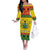 Ghana Christmas Off The Shoulder Long Sleeve Dress Coat Of Arms Afishapa - Wonder Print Shop