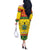 Ghana Christmas Off The Shoulder Long Sleeve Dress Coat Of Arms Afishapa - Wonder Print Shop