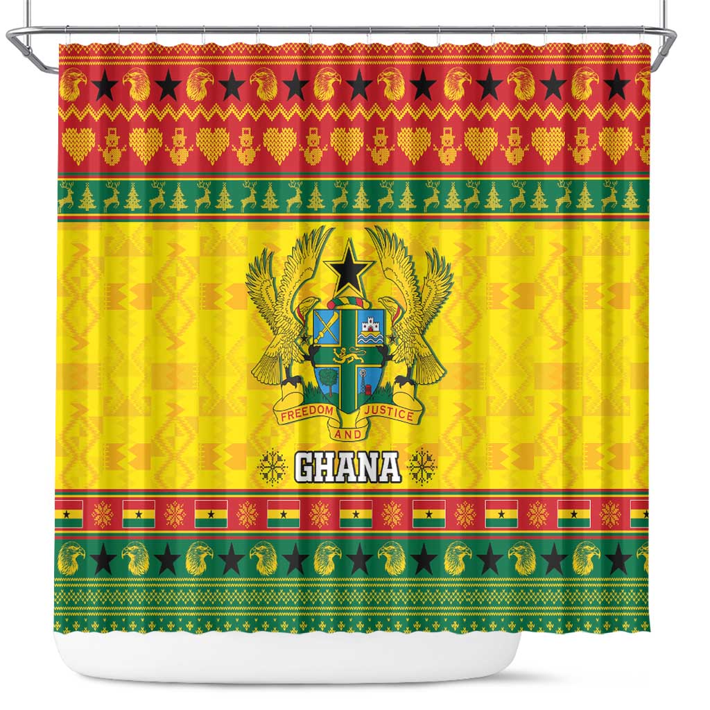 Ghana Christmas Shower Curtain Coat Of Arms Afishapa