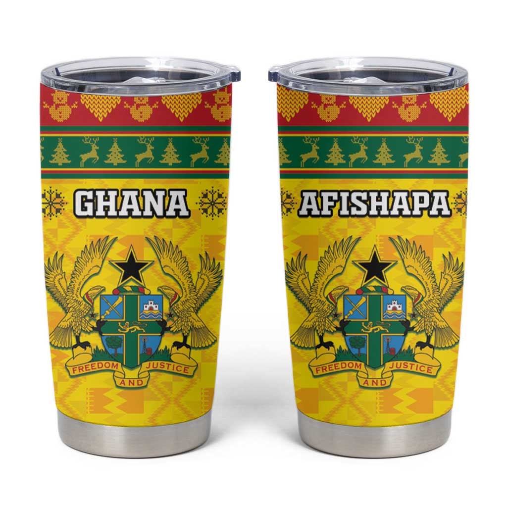 Ghana Christmas Tumbler Cup Coat Of Arms Afishapa - Wonder Print Shop