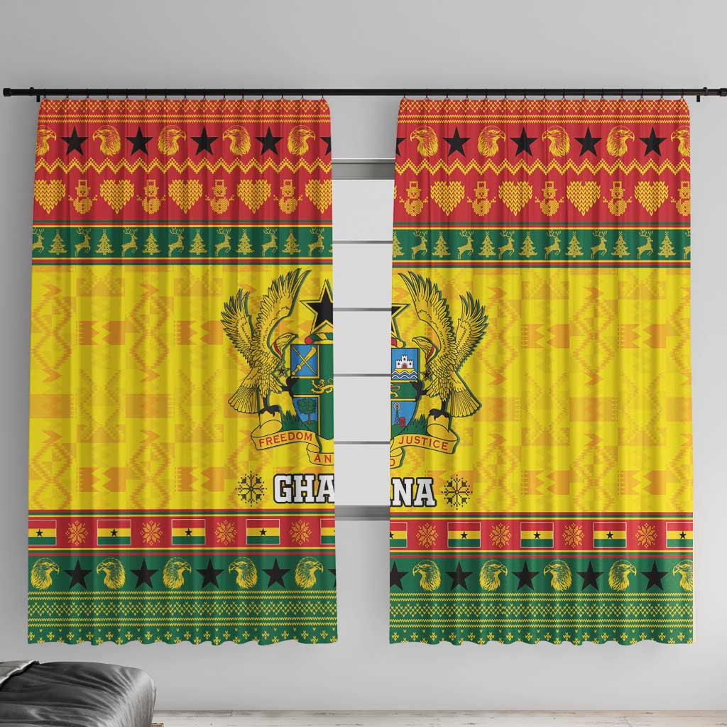 Ghana Christmas Window Curtain Coat Of Arms Afishapa - Wonder Print Shop