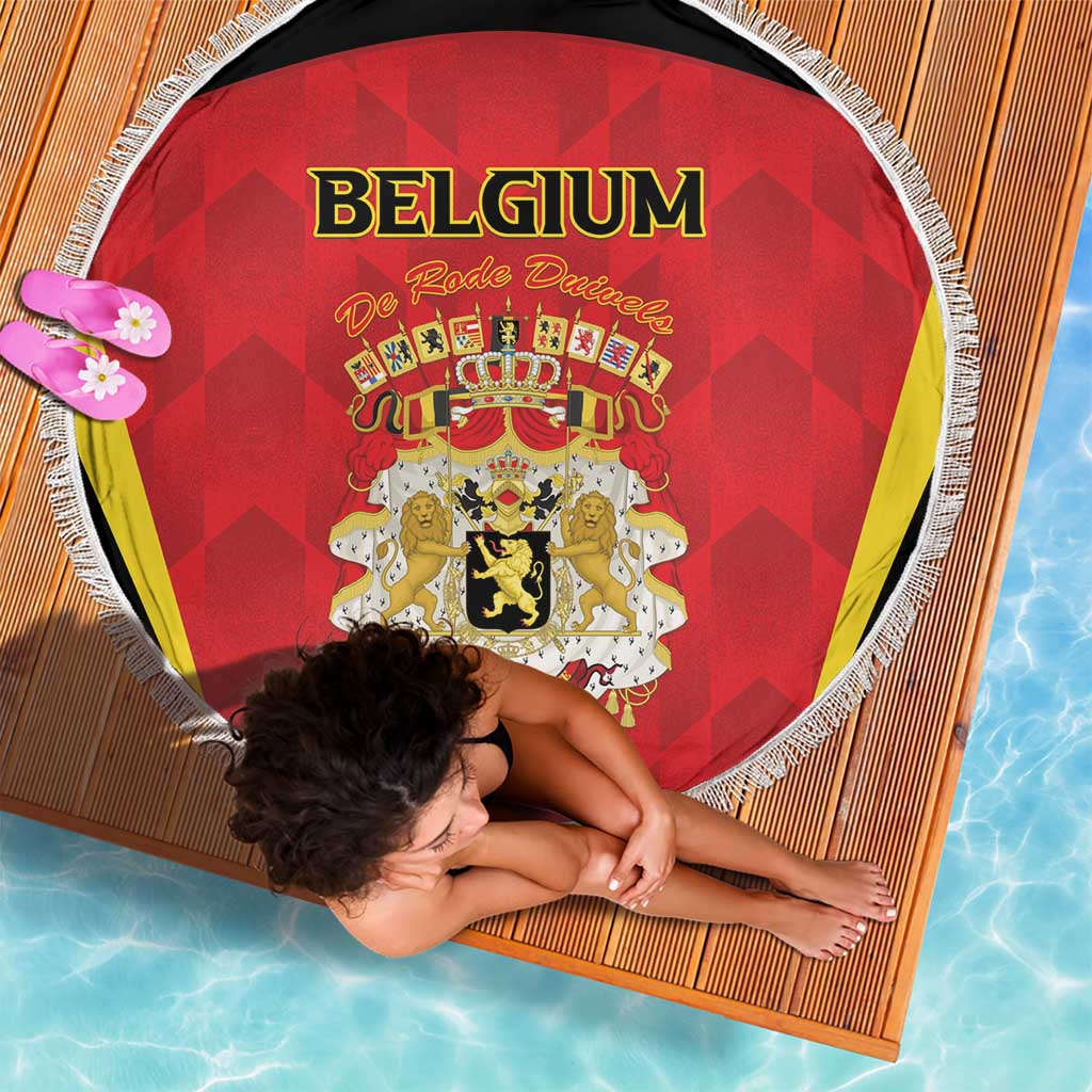 Belgium Football 2026 Beach Blanket Red Devils Pride - Wonder Print Shop