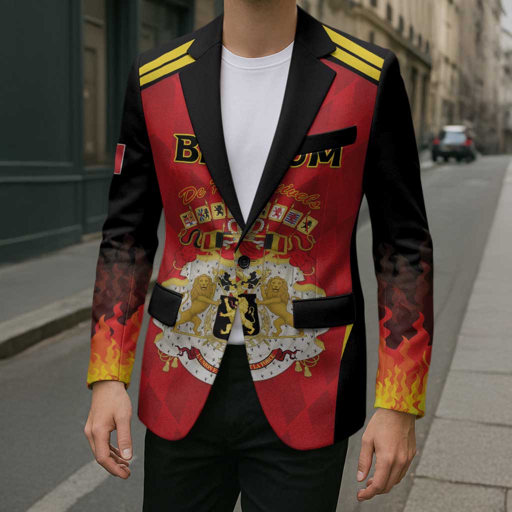 Custom Belgium Football 2026 Blazer Red Devils Pride - Wonder Print Shop