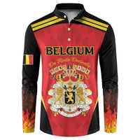 Custom Belgium Football 2026 Button Sweatshirt Red Devils Pride - Wonder Print Shop