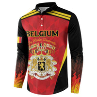 Custom Belgium Football 2026 Button Sweatshirt Red Devils Pride - Wonder Print Shop