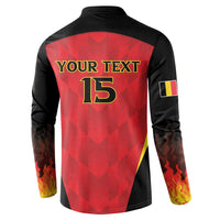 Custom Belgium Football 2026 Button Sweatshirt Red Devils Pride - Wonder Print Shop