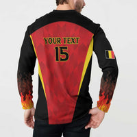 Custom Belgium Football 2026 Button Sweatshirt Red Devils Pride - Wonder Print Shop