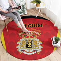 Belgium Football 2026 Round Carpet Red Devils Pride - Wonder Print Shop
