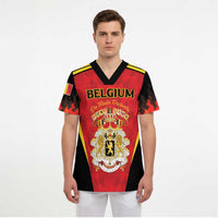 Custom Belgium Football 2026 Scrub Top Red Devils Pride - Wonder Print Shop