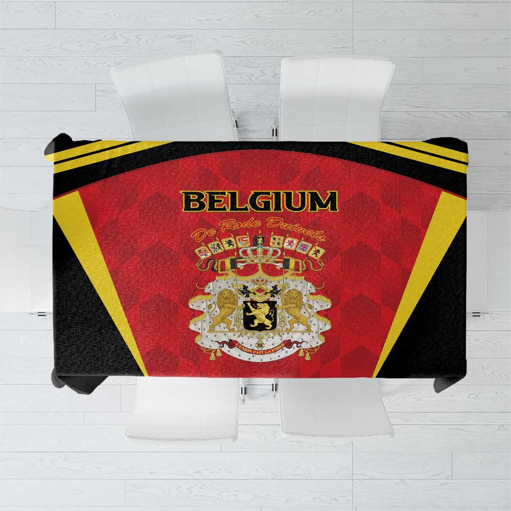 Belgium Football 2026 Tablecloth Red Devils Pride - Wonder Print Shop