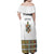 Ethiopian Traditional Habesha Costume Family Matching Off Shoulder Maxi Dress and Hawaiian Shirt Cross With Tilet Pattern