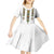 Ethiopian Traditional Habesha Costume Kid Short Sleeve Dress Cross With Tilet Pattern