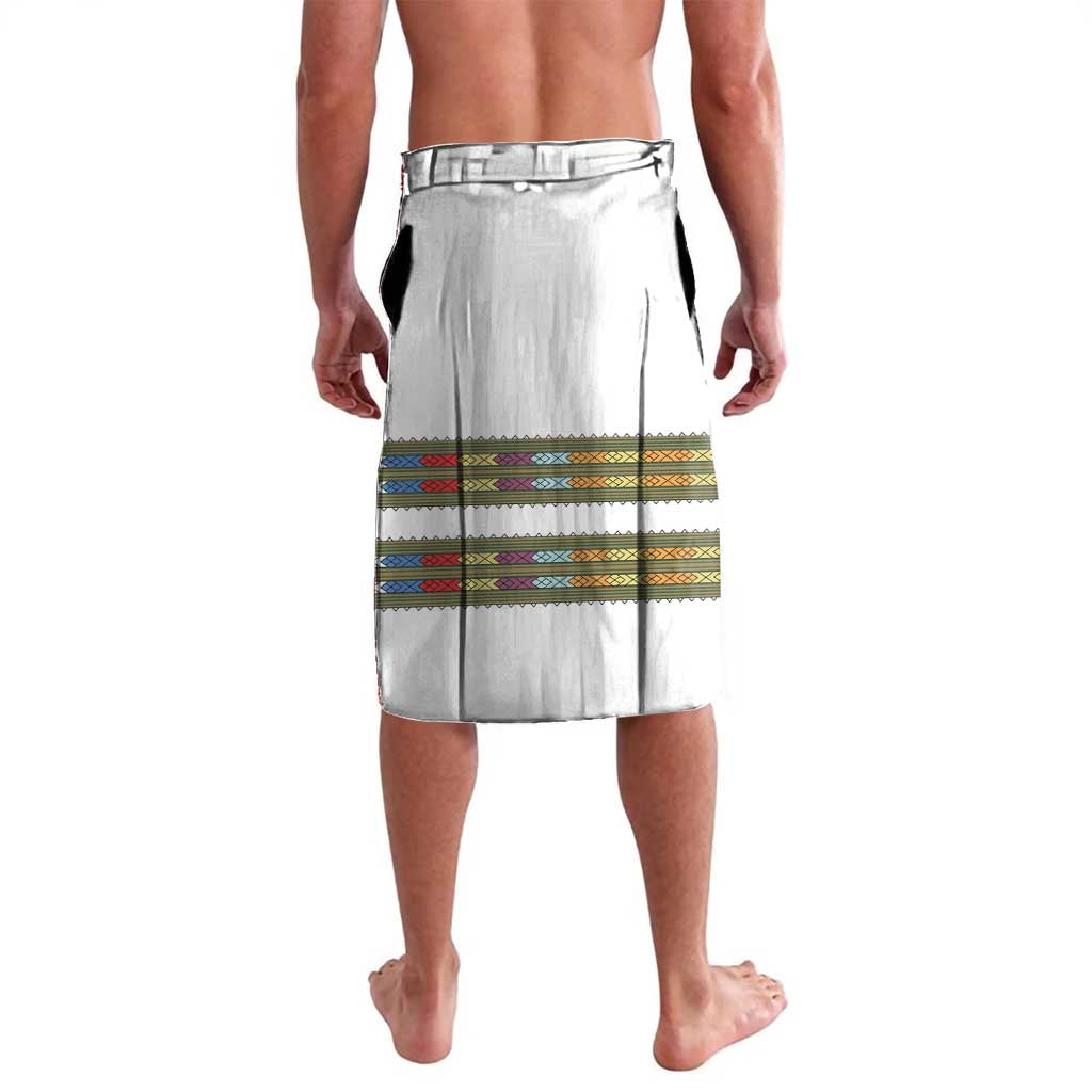 Ethiopian Traditional Habesha Costume Lavalava Cross With Tilet Pattern