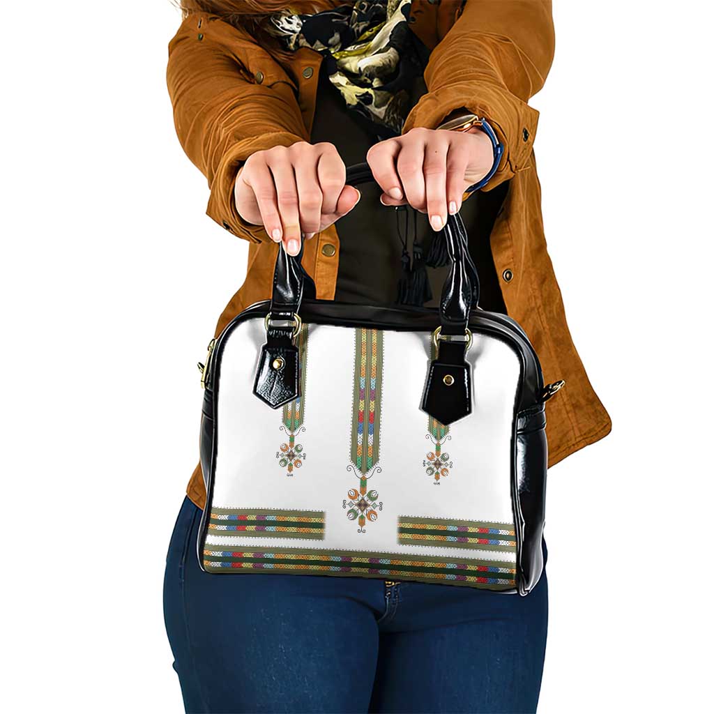 Ethiopian Traditional Habesha Costume Shoulder Handbag Cross With Tilet Pattern