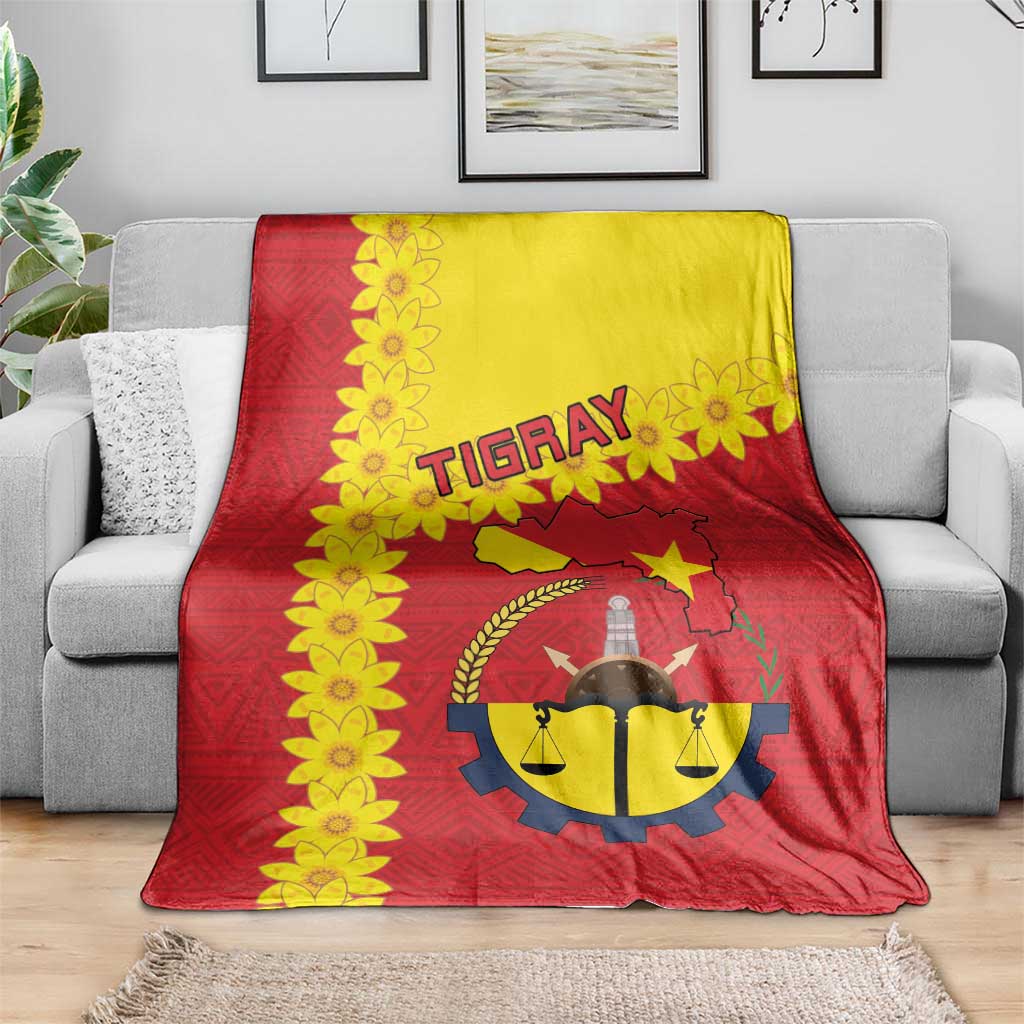 Tigray Region Blanket Tigray Emblem With Flag Map