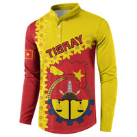 Tigray Region Button Sweatshirt Tigray Emblem With Flag Map