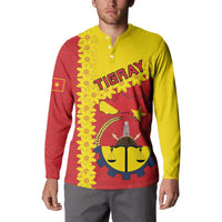 Tigray Region Button Sweatshirt Tigray Emblem With Flag Map