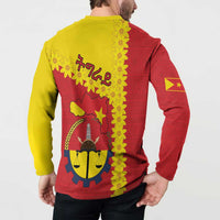 Tigray Region Button Sweatshirt Tigray Emblem With Flag Map