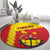 Tigray Region Round Carpet Tigray Emblem With Flag Map