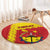 Tigray Region Round Carpet Tigray Emblem With Flag Map