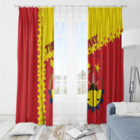 Tigray Region Window Curtain Tigray Emblem With Flag Map