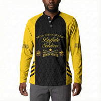 Personalized Buffalo Soldiers Button Sweatshirt 9th & 10th Cavalry Regiment