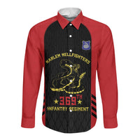 Personalized Harlem Hellfighters Long Sleeve Button Shirt 369th Infantry Regiment Legacy