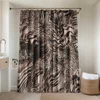 African Safari Zebra Leopard Swirl Pattern Bathroom Set