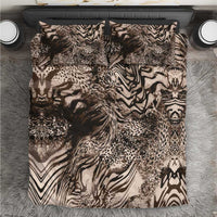 African Safari Zebra Leopard Swirl Pattern Bedding Set