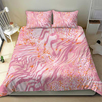 African Zebra Leopard Pattern Bedding Set Blush Savannah