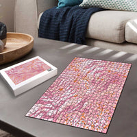 African Zebra Leopard Pattern Puzzle Blush Savannah