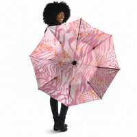 African Zebra Leopard Pattern Umbrella Blush Savannah