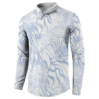 African Zebra Leopard Pattern Button Sweatshirt Sky Savannah