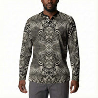 African Zebra Elephant Skin Pattern Button Sweatshirt