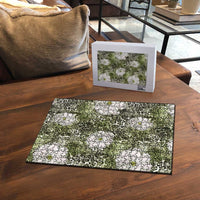 African Leopard Floral Pattern Puzzle Safari Moss