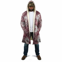 African Leopard Floral Pattern Cloak Sunset Mauve