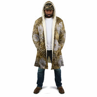 African Leopard Floral Pattern Cloak Savannah Gold