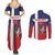 Custom Dominican Republic Football Couples Matching Summer Maxi Dress and Long Sleeve Button Shirt Come On Los Quisqueyanos