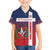 Custom Dominican Republic Football Family Matching Off Shoulder Maxi Dress and Hawaiian Shirt Come On Los Quisqueyanos