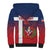 Custom Dominican Republic Football Sherpa Hoodie Come On Los Quisqueyanos