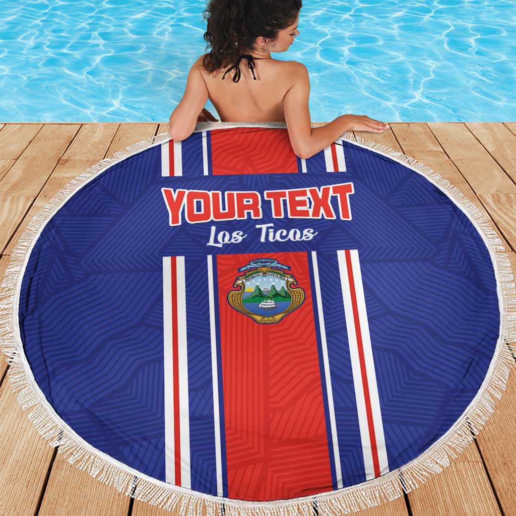 Custom Costa Rica Football Beach Blanket Vamos Ticos!