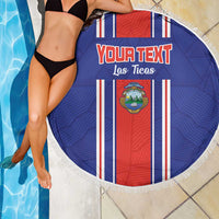 Custom Costa Rica Football Beach Blanket Vamos Ticos!