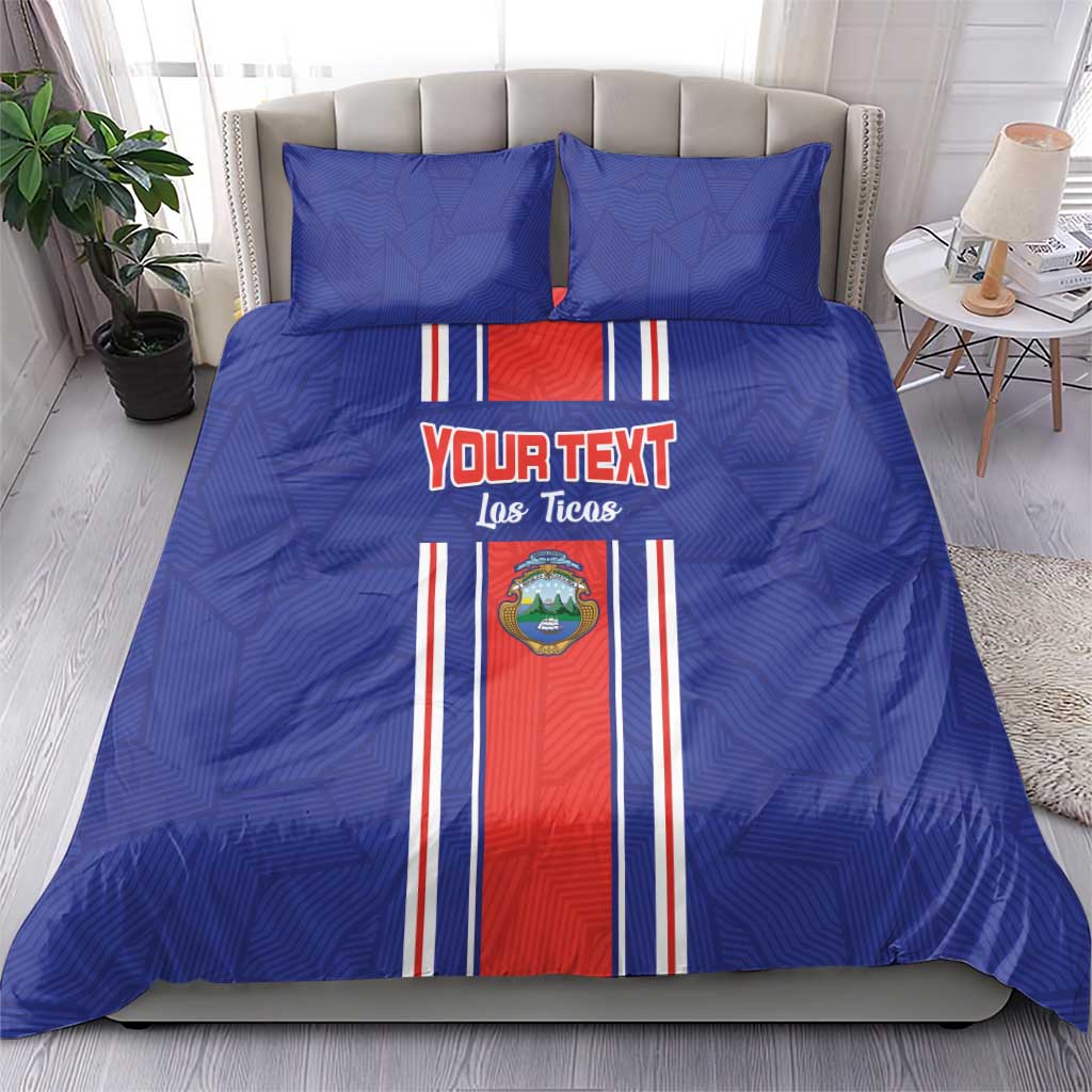 Custom Costa Rica Football Bedding Set Vamos Ticos!