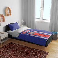 Custom Costa Rica Football Bedding Set Vamos Ticos!