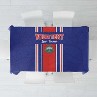 Custom Costa Rica Football Tablecloth Vamos Ticos!