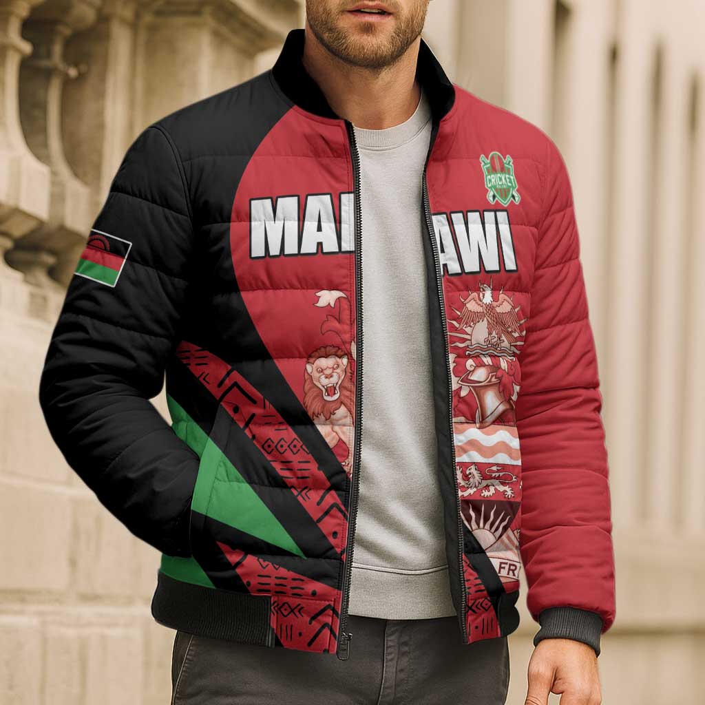Custom Malawi Cricket Bomber Puffer Jacket Go Champions - Wonder Print Shop