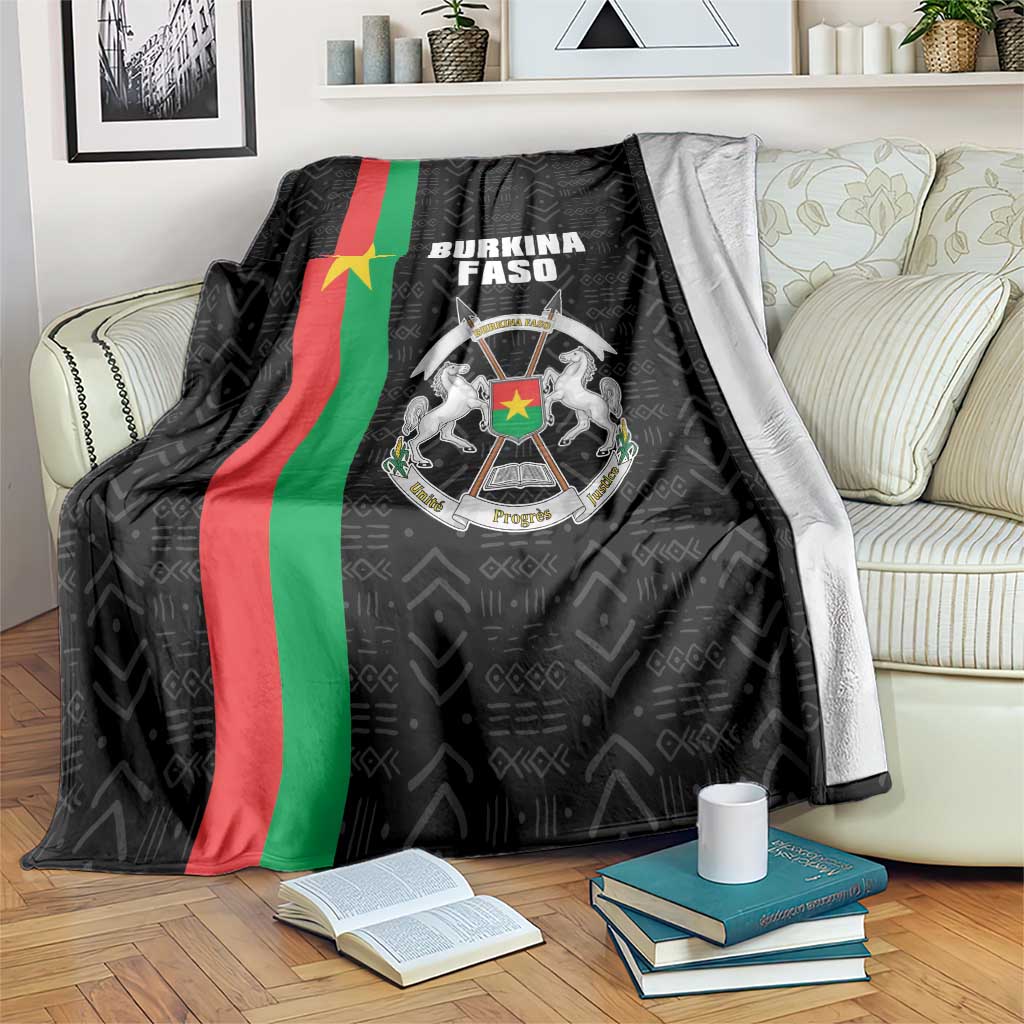 Burkina Faso Striped Blanket African Mud Cloth Pattern - Black - Wonder Print Shop